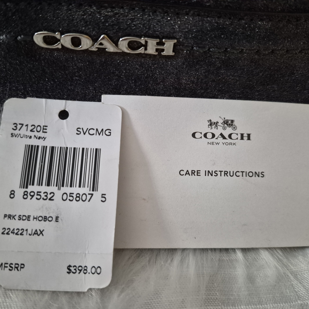 Vintage Coach Parkside Hobo Bag Navy Blue - Picture 5 of 8